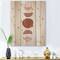 Designart - Minimal Moon Phases - Modern Print on Natural Pine Wood